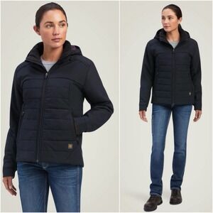 Ariat Rebar Valkyrie Stretch Canvas Jacket for Women Size S Black